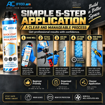 DIY Spray Foam Insulation Kit – Fast Expansion Air Sealing Foam for House Draft Blocking, Thermal Insulation & Noise Reduction