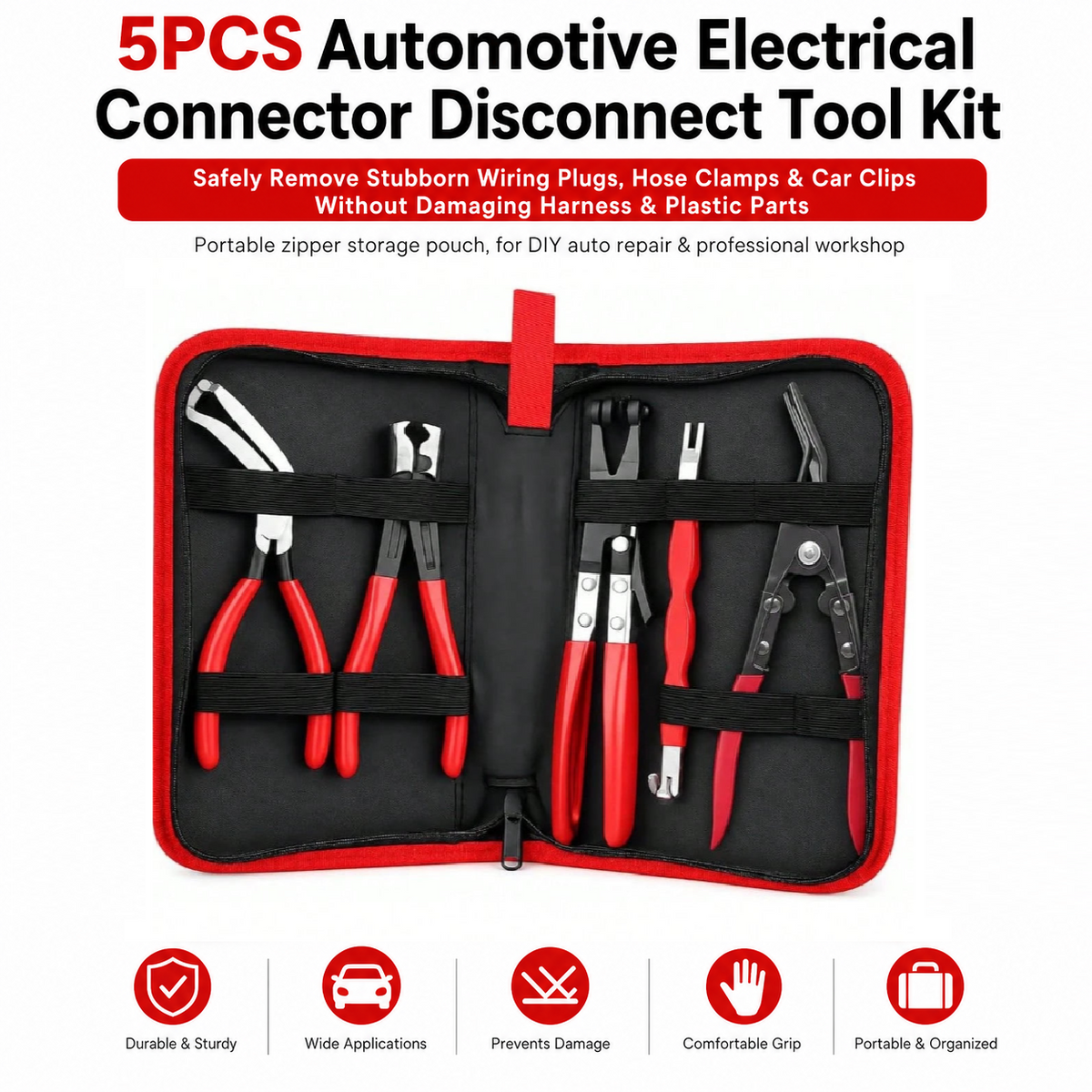 5PCS Automotive Electrical Connector Disconnect Tool Kit