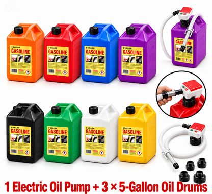Gallon Fuel Container with Electric Pump, Heavy Duty HDPE Gas Jug for Racing, Farm & Outdoor Fuel Transfer